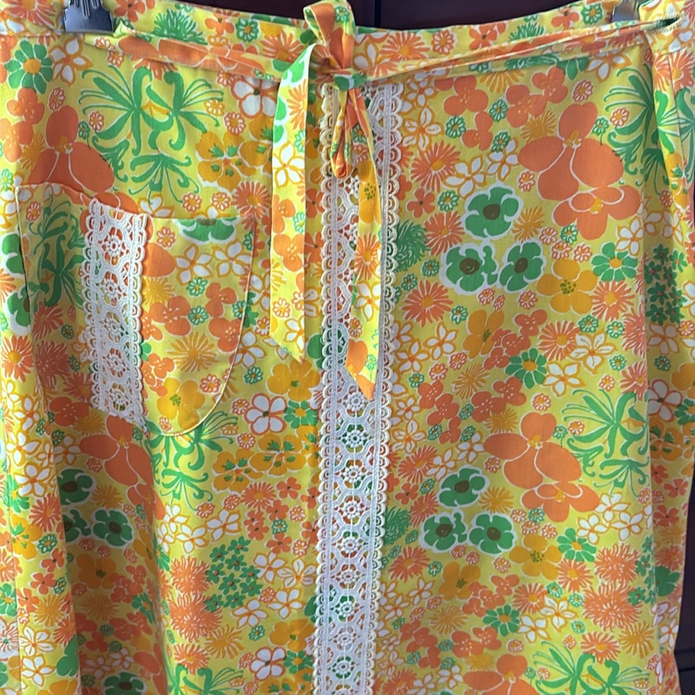 Lilly Pulitzer Vintage “The Lilly” Floral Print Wrap Skirt with Patch Pocket
